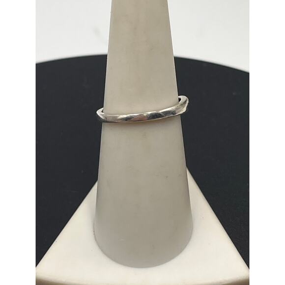 HK Designs Sterling Silver Diamond Cluster Promise Engagement Ring Sz 7.5 - Picture 6 of 10